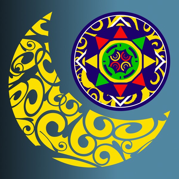 三日月と満月の共演 #3/3