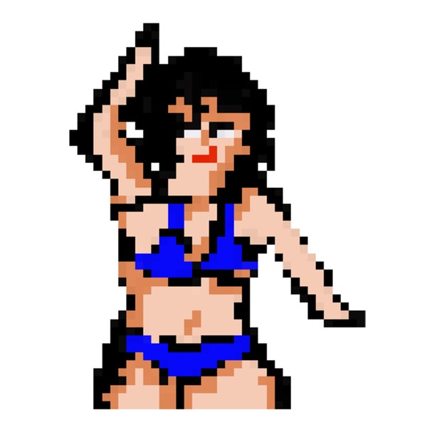 SNSのアイコンに使えるドットの水着女子