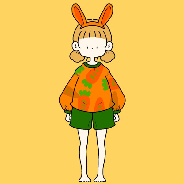 NO55 オリジナルうさぎちゃんᒼᑋªⁿ❤︎*❤️‼️ 🐰うさぎちゃん。<おれんじ>🐰 #1/10 - にか。のイラスト屋さん。 NFTs