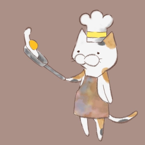猫のシンプルな朝食 #1/20