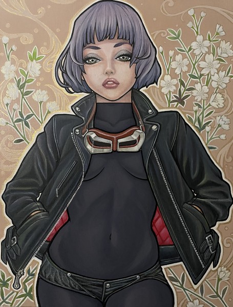 trust.icon x リトルミス プリント 版画 Blossom and goggles - girls clipのNFT | Adam byGMO