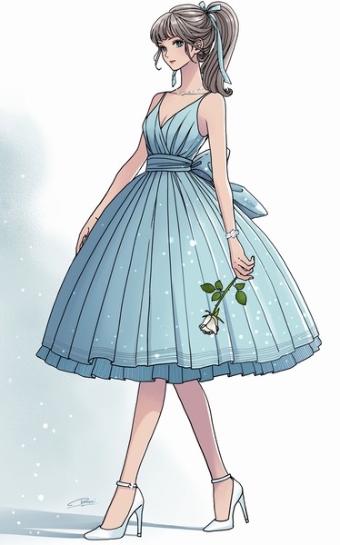 水色のドレス