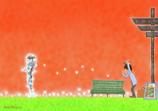 ペン　CGアート 『She gave me a lot of Stars』 #1/30
