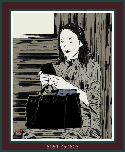 Smartphone woman　5091／スマホ女子