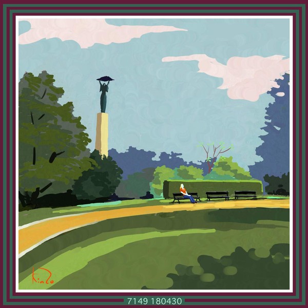 ブダペストの公園にて(Gellért hill park )7149