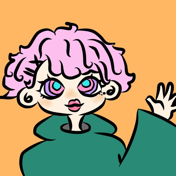 ピンク髪パーマ #1/5