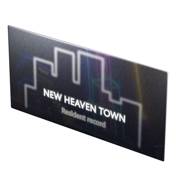 NEW HEAVEN TOWN "Resident record card" #1/4