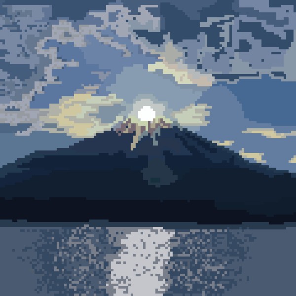 #03 富士と月 Mt.Fuji and moon #1/10