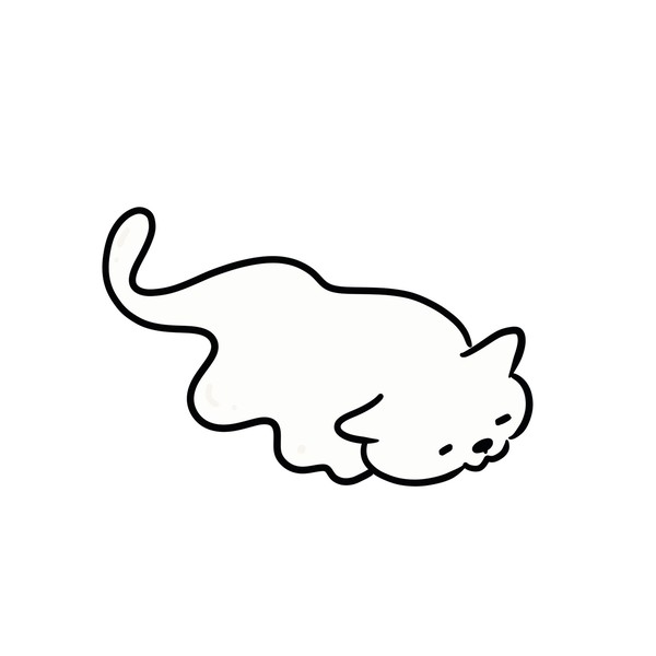 もちのようにとろけるねこ