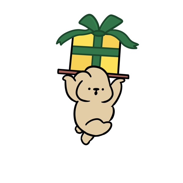 ぷれぜんとをはこぶうさぎ