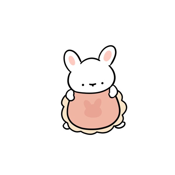 びっぐなすたいをするこうさぎ