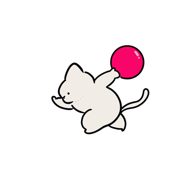 すとらいくをねらうねこ