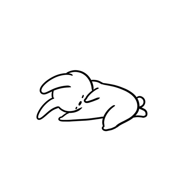 だらけるうさぎ