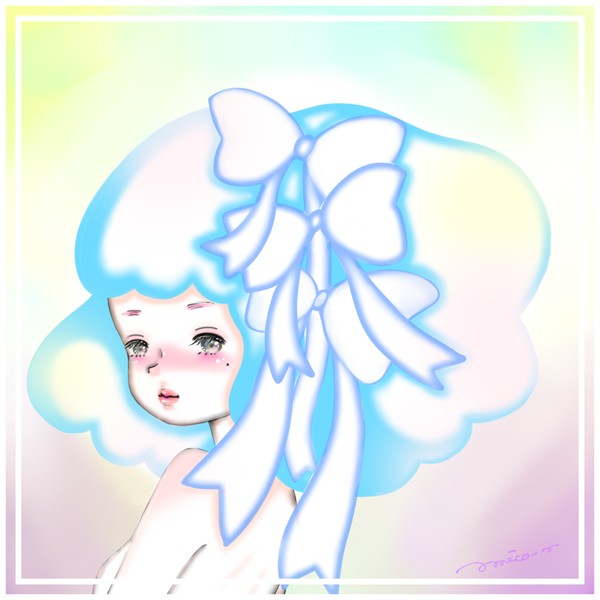 青いリボン３つ #1/3