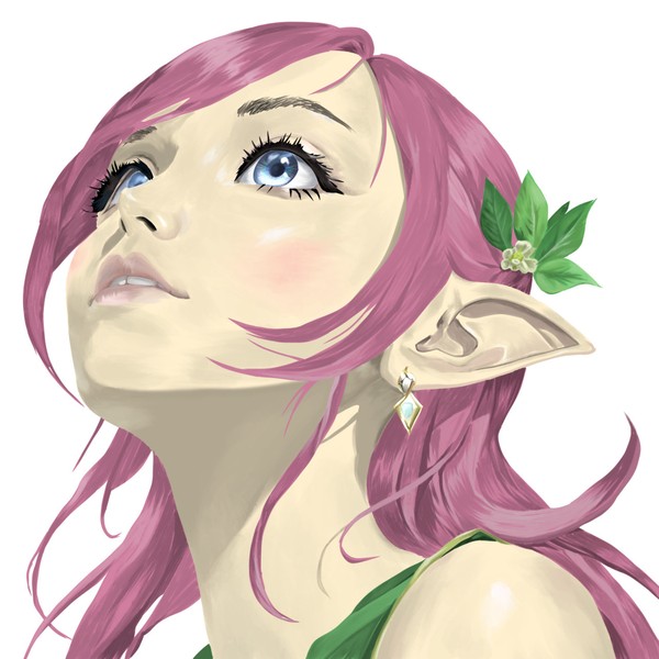 仰ぐエルフの少女 #1/20