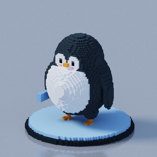 PENGUIN #3/100 - Voxel Animal CollectionのNFT | Adam byGMO