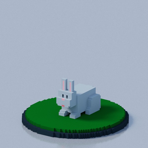RABBIT #17/20 - Voxel Animal CollectionのNFT | Adam byGMO