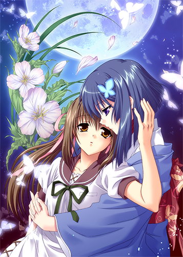『アカイイト』販促用アート「つきよのしじまにかのこえをきく」 #2/10