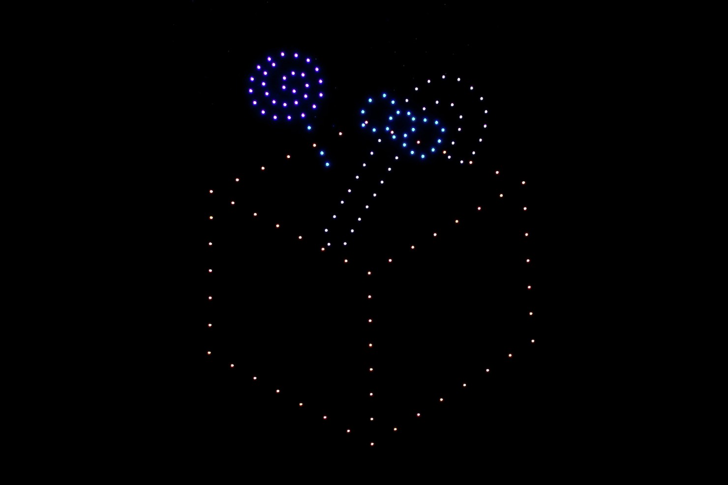 クリスマスドローンショー2021 in 上士幌＜プレゼント＞