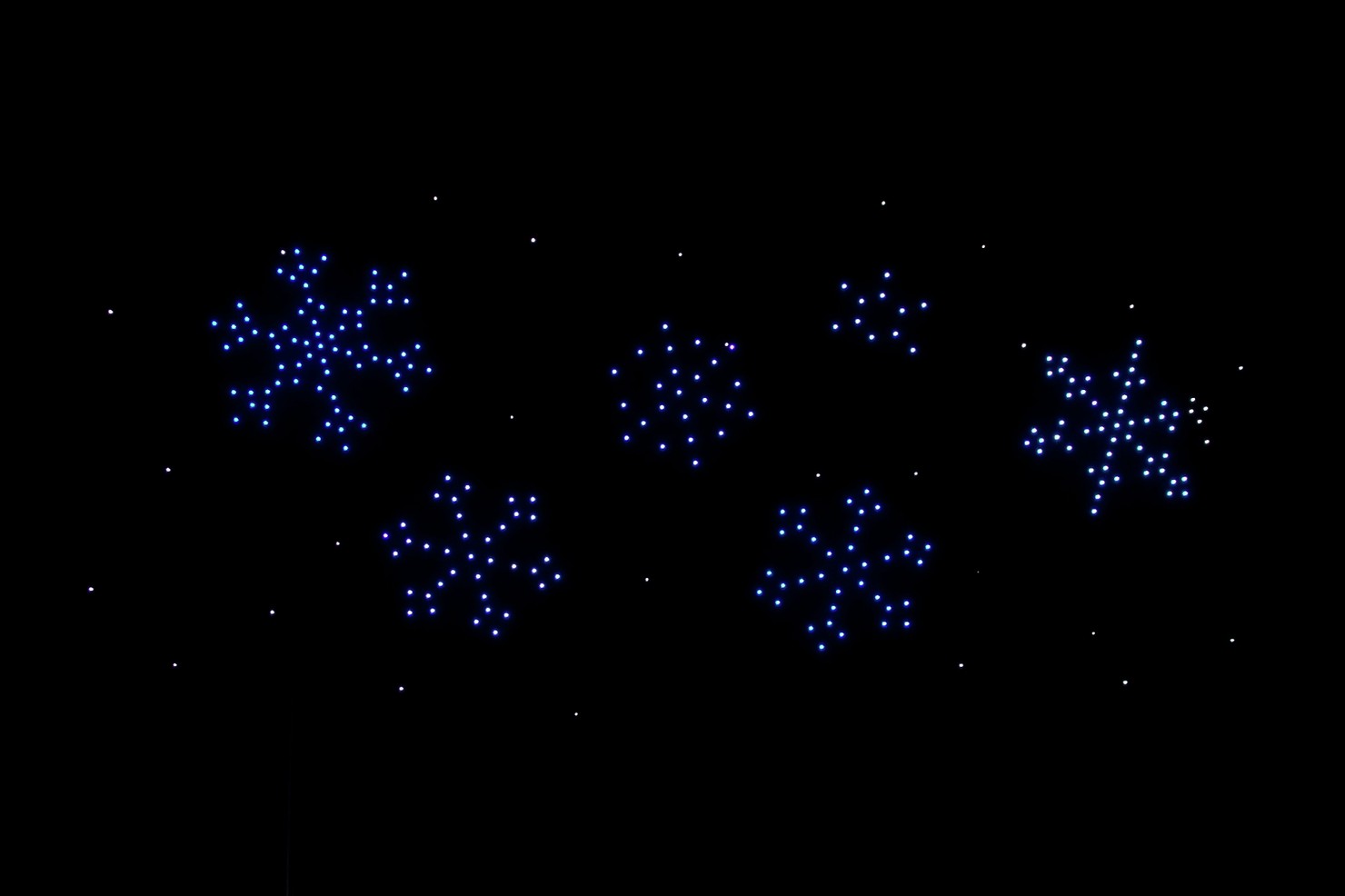 クリスマスドローンショー2021 in 上士幌＜雪の結晶＞