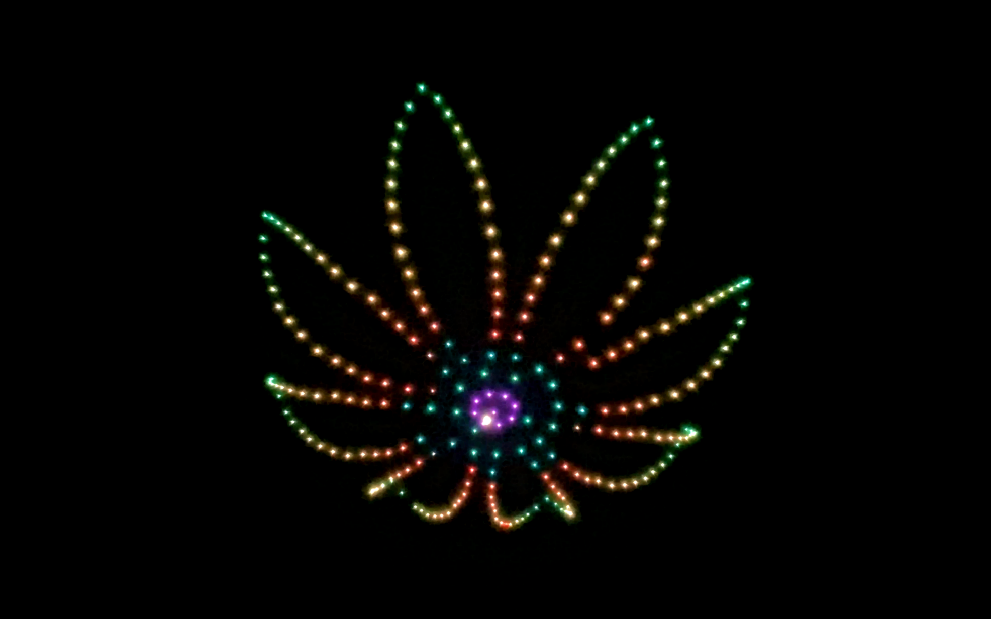 クリスマスドローンショー2021 in 上士幌＜花びら＞