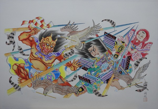 2023年度作品『鎮西八郎為朝　(ちんぜいはちろうためとも)』原画/作：塚本 利佳　 #10/10