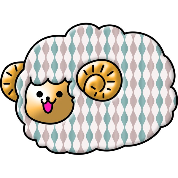 羊のこっとんくんレトロストライプ #1/100