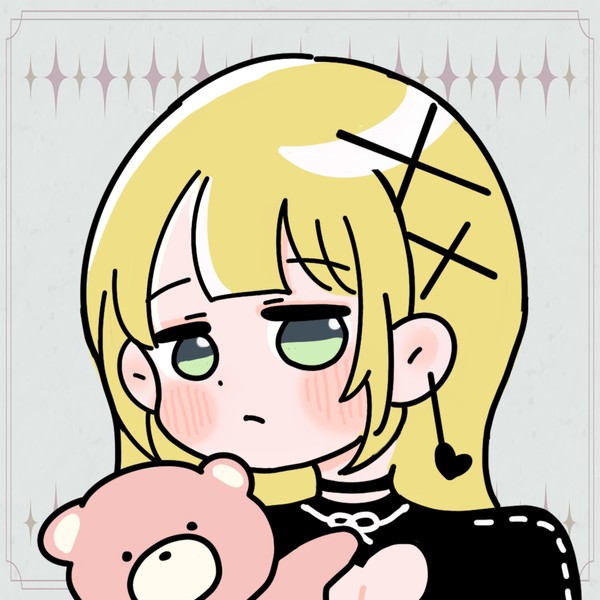 ぬいぐるみと地雷系女子（金髪） #227/1000