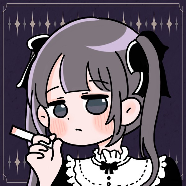 タバコと地雷系女子（長髪） #150/1000