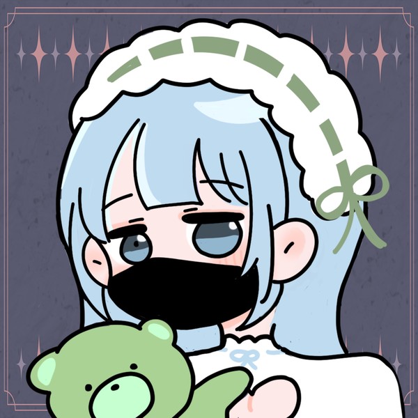 ぬいぐるみと地雷系女子（青髪） #29/1000