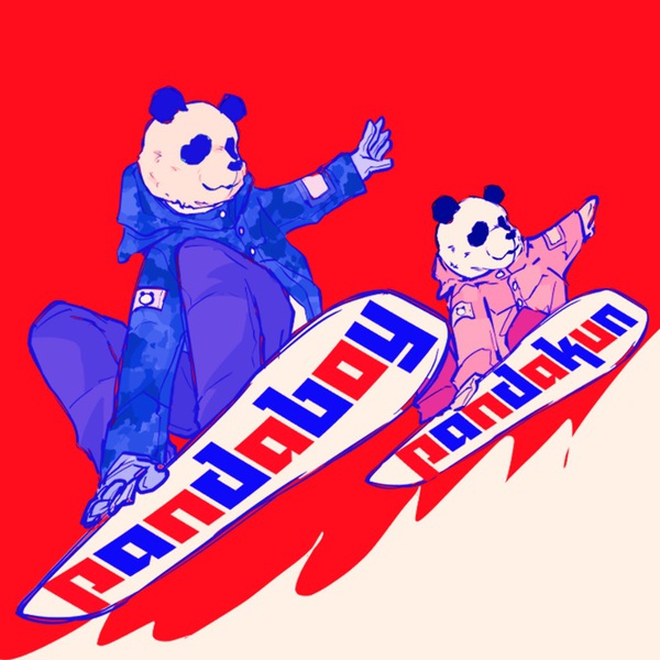 snowboard panda boy with panda kun ver