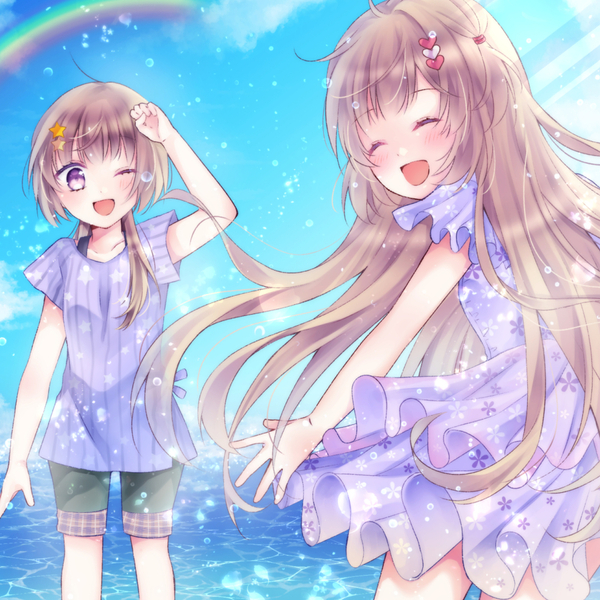 オリジナルキャラクター 双子の湊月 みつき と夢月 むつき のイラストになります 保有者限定コンテンツ から オリジナルサイズの作品をお楽しみいただけます
